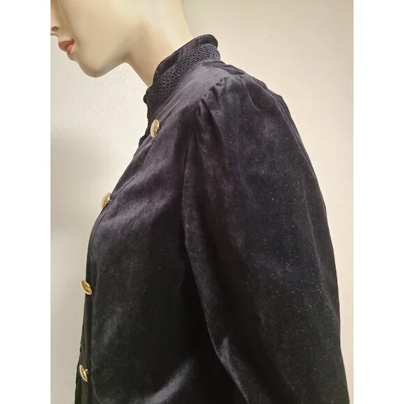 Velvet Military Jacket - Picture 4 of 9